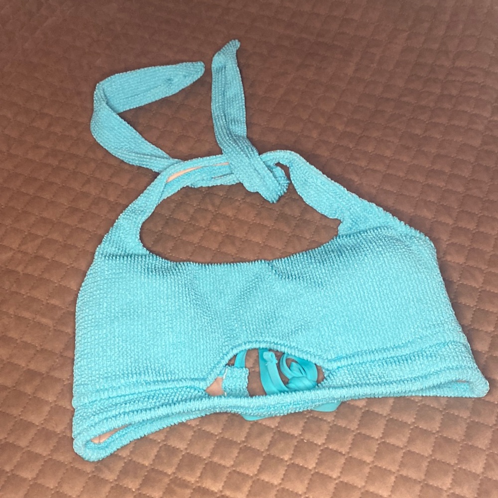 NWOT Shade & Shore Textured Halter Tie‎ Swim Top